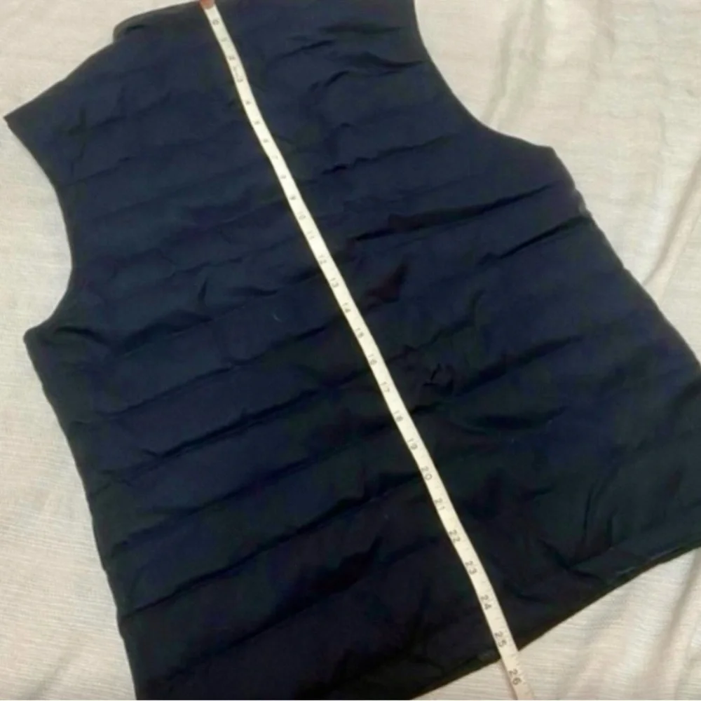 Ted Baker Dylan Navy Blue Quilted Vest - Pattern Lining Like New Size 3 Medium - Picture 5 of 9